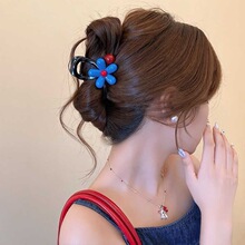 适合发量少的夹子抓夹饱满后脑勺鲨鱼夹高级感半扎发夹头饰发卡女