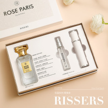 RISSERS 品牌正品高定巴黎玫瑰礼盒网红女士香水清新持久淡香直播