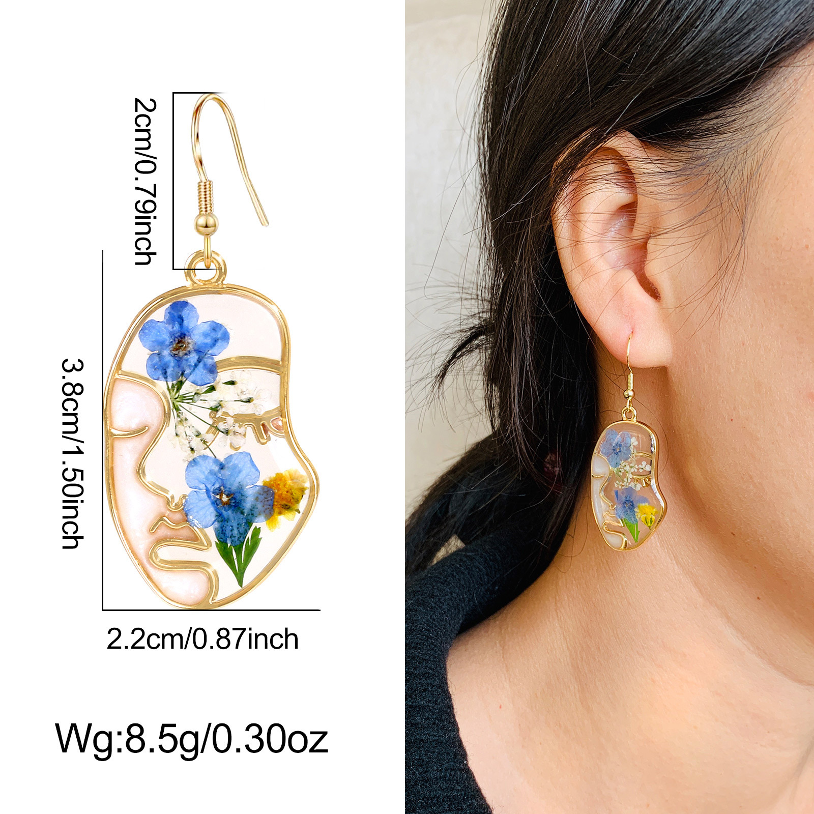Drop Earrings Classification 1 Pair Simple Style Classic Style Flower Epoxy Alloy Drop Earrings