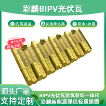 跨境优选太阳能光伏瓦 仿古bipv光伏瓦 彩麟源头轻质屋面瓦工厂