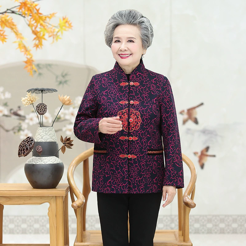 Осенняя куртка для пожилых, комплект, для среднего возраста, 60 лет, 80 лет