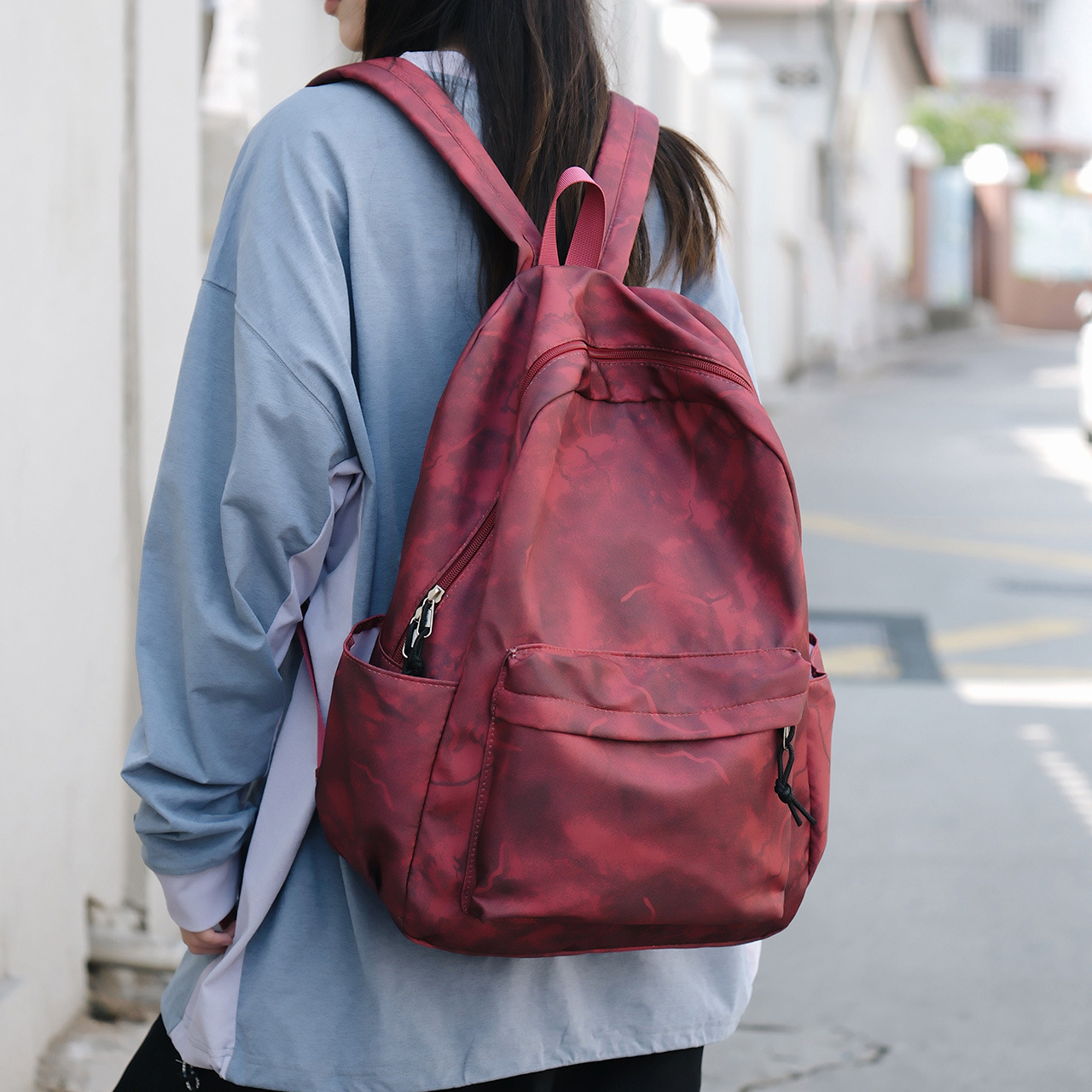 Simple and Versatile Large-Capacity Backpack for Men and Women, Waterproof and Lightweight Travel Backpack, Student School Bag, Trendy