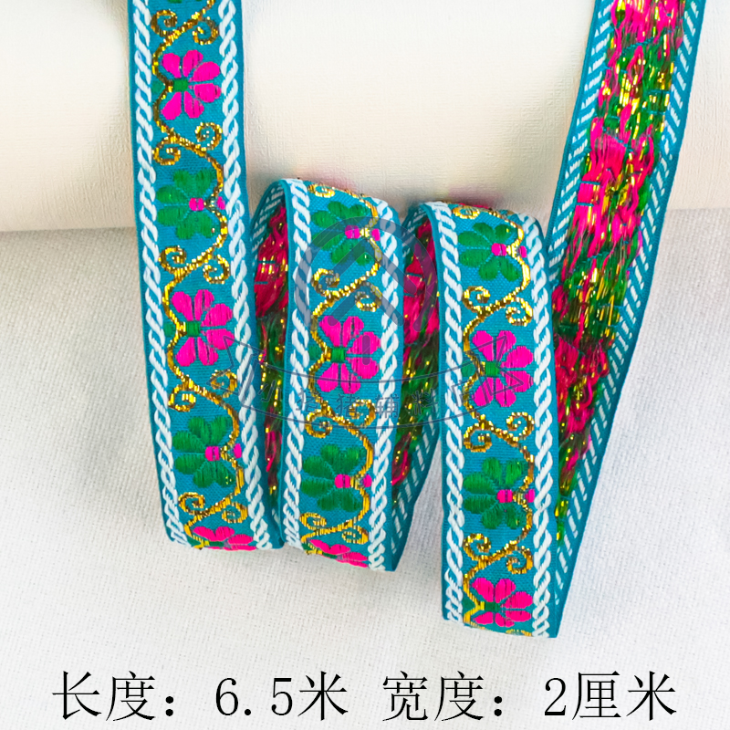 Cinta Jacquard Étnica de 2 cm de Polietileno y Malla Hexagonal para Artesanías