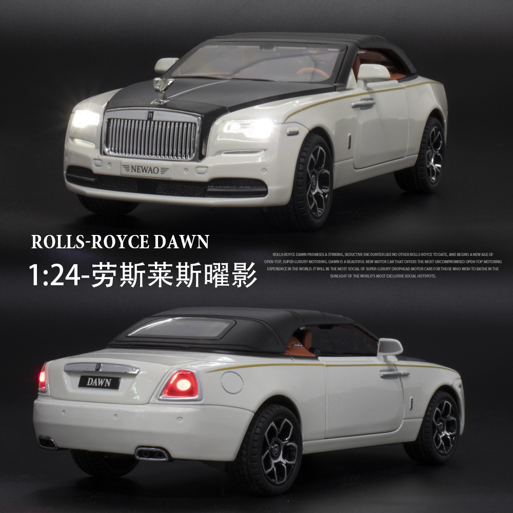 Xinao aleación coche modelo 1:24 rollos sombra convertible coche deportivo con sonido y luz Tire hacia atrás coche de juguete modelo de música adornos