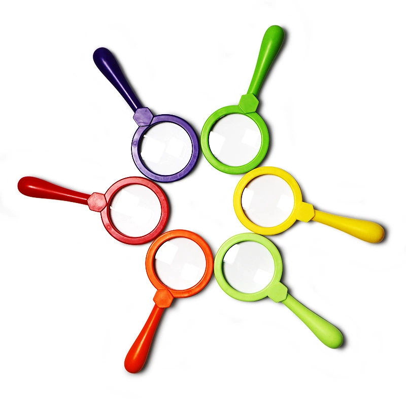 Новые 60 мм круглые толстые лупы ручной многоцветные дети читают наружное наблюдение науки и образования увеличительное стекло