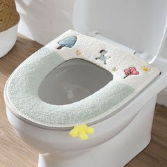 家用通用马桶垫防水抗菌厕所坐垫可爱坐便套拉链式秋冬加厚圈