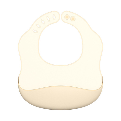 Baby eating enlarged and widened bib waterproof silicone ultra-soft and lightweight feeding supplement children's bib baby saliva pocket