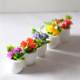 Dollhouse Dollhouse mini simulation colorful floral plant pot with miniature model micro landscape ornaments