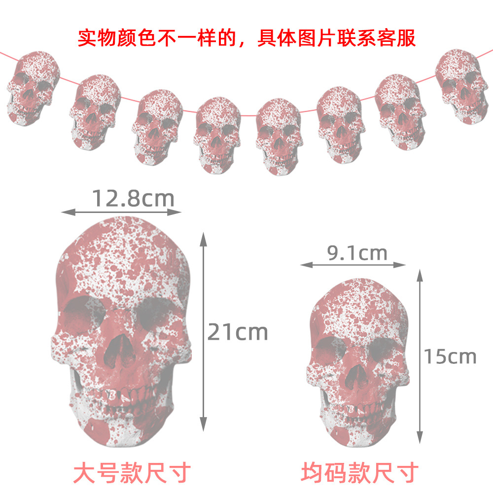 Transfronteriza nueva decoración de la fiesta de Halloween tire de la bandera Festival fantasma diseño de la Casa Encantada tire de la flor mano y cuchillo de pie tire de la bandera