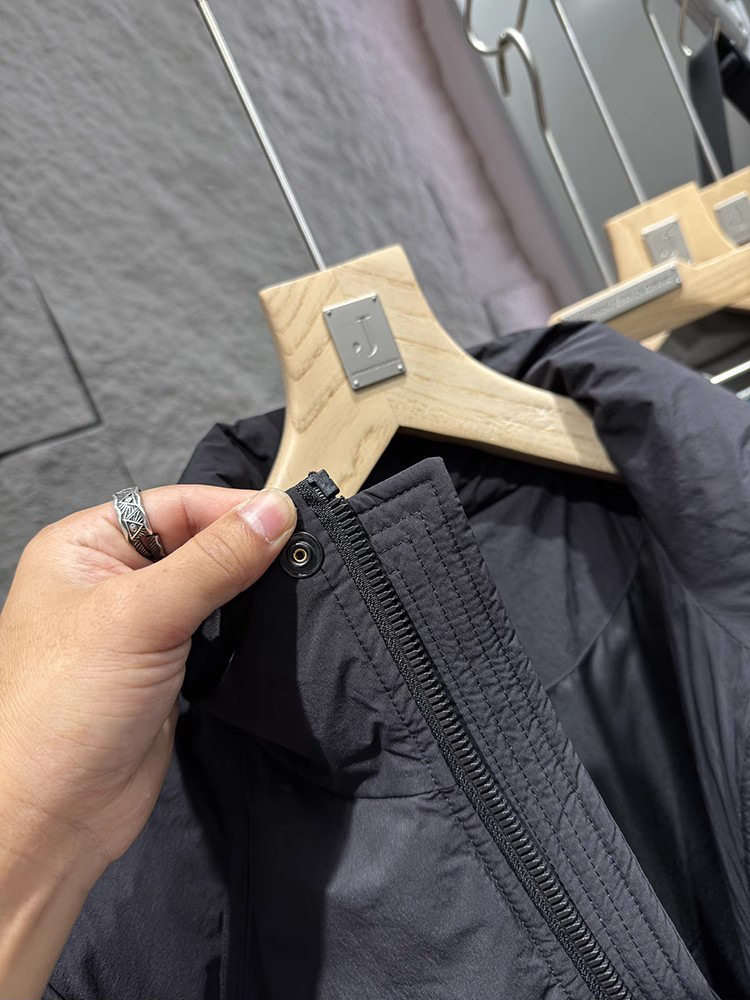 品質のシンボル! 杭州の高さ90% 白鴨絨毛秋冬装質感工装男性立襟ダウンジャケット潮002