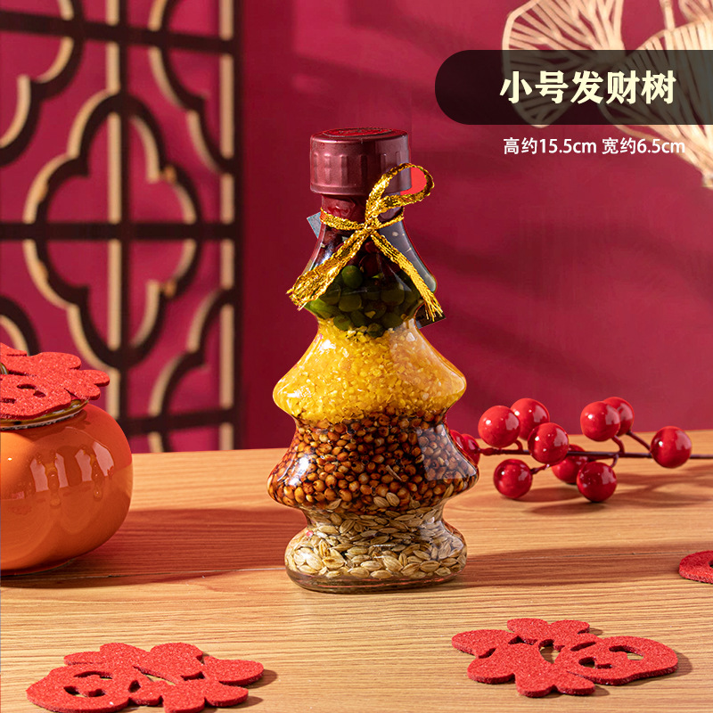 곡물이 가득한 병 장식(금이나무)