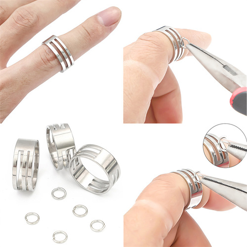 Stainless Steel Open-End Ring Opener & Closure Tool for DIY Jewelry Accessories