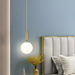 Современная скандинавская люстра для кровати, барная глянцевая настольная лампа, популярно в интернете