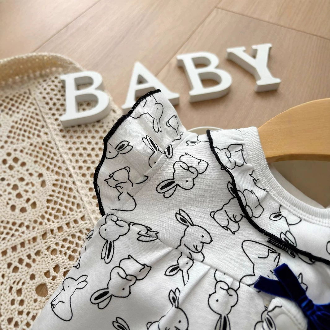 Комбинация Bodysuit для девочки на прогулку, кролик, западный стиль