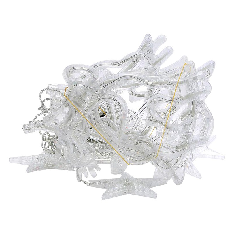 Luz de cortina de Navidad solar estrella luz de la luna deseando bola luz de color Cadena de luz intermitente Internet celebridad decoración de la habitación chica corazón