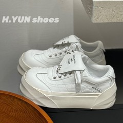 红韵～厚底面包鞋女2025新款增高松糕鞋丑萌百搭复古休闲板鞋女