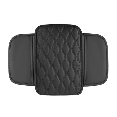 Car Memory Foam Armrest Box – Armrest box pad - side-pocket-black