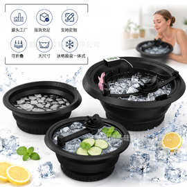 跨境冰敷脸盆冰面碗可呼吸可折叠硅胶脸冰浴碗 ice facial bowl