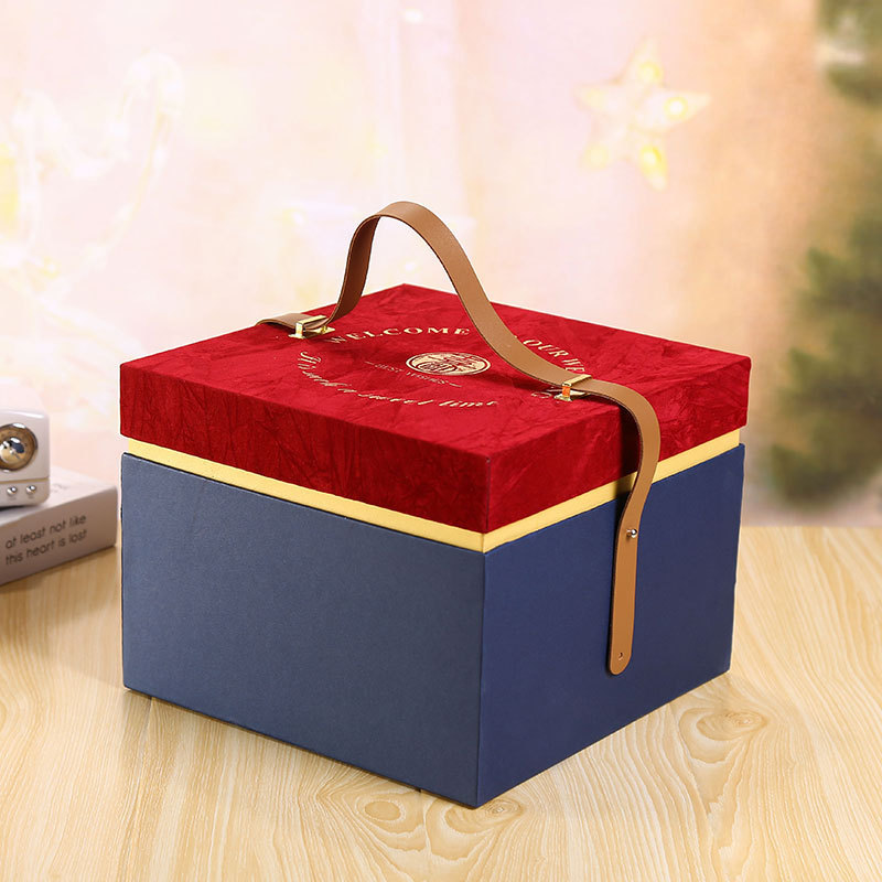 新品厂家现货硬盒印刷礼品盒结婚订婚婚庆典礼糖果盒绒布手提礼盒