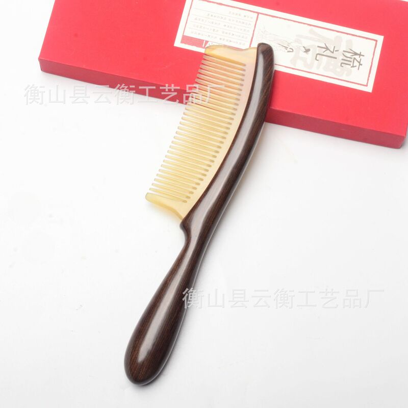 メーカー卸売り厚手烏木黒檀木櫛羊角紫光檀牛角櫛礼箱女性プレゼント|undefined