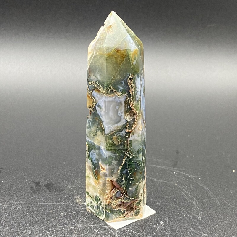 天然水草玛瑙柱子精品手工雕刻件桌面摆件手工雕刻件装饰 买一送一 图 6