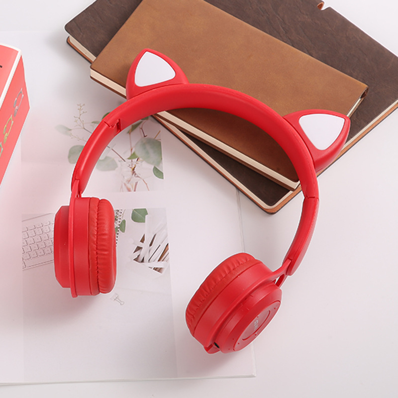Auriculares MZ08M transfronterizos orejas de gato auriculares emisores de luz auriculares Bluetooth dibujos animados estudiante niños auriculares inalámbricos