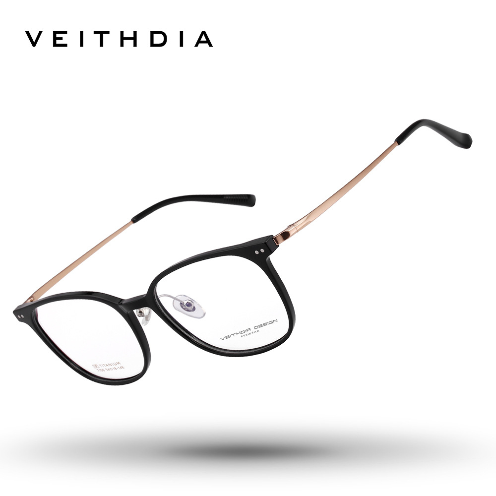 Marco cuadrado, pie de titanio puro, marco de espejo de miopía óptica retro, marco de ojo masculino y femenino, puede estar equipado con grado al por mayor 7109