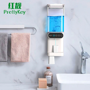 Amazon popular household intelligent automatic induction mouthwash machine wall-mounted punch-free mouthwash distribution machine