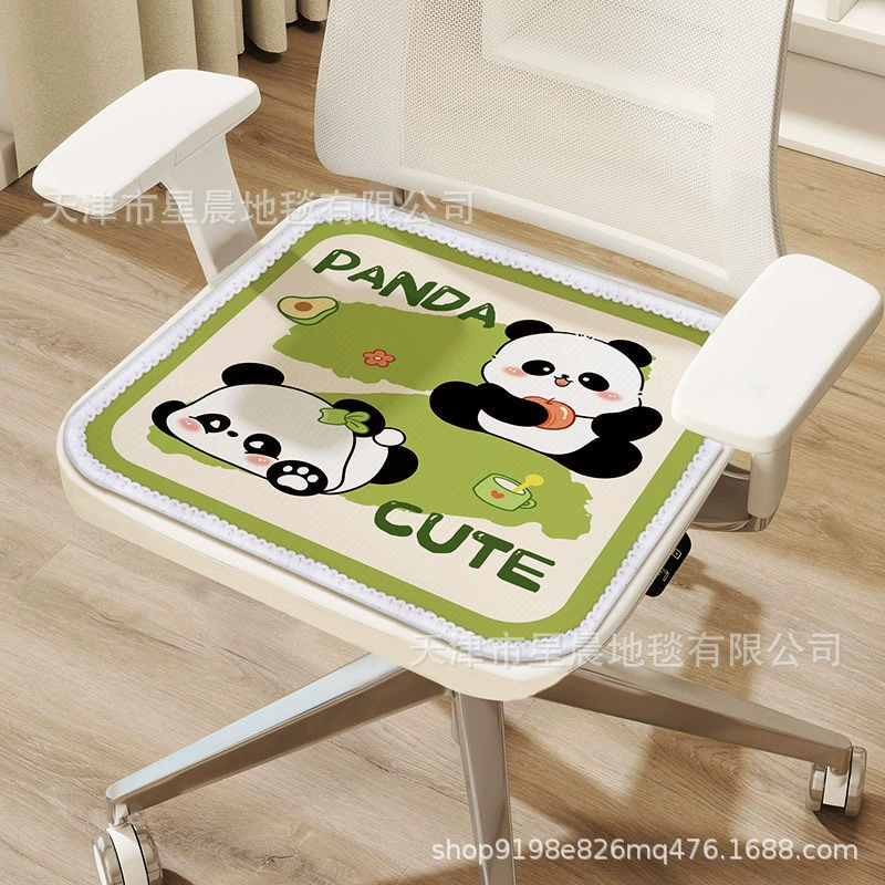 Подушка из ледяного шелка, коврик для стула, офисный сидячий студенческий стул, подушка для ягодиц, охлаждающий коврик, нескользящая четырехсезонная универсальная подушка