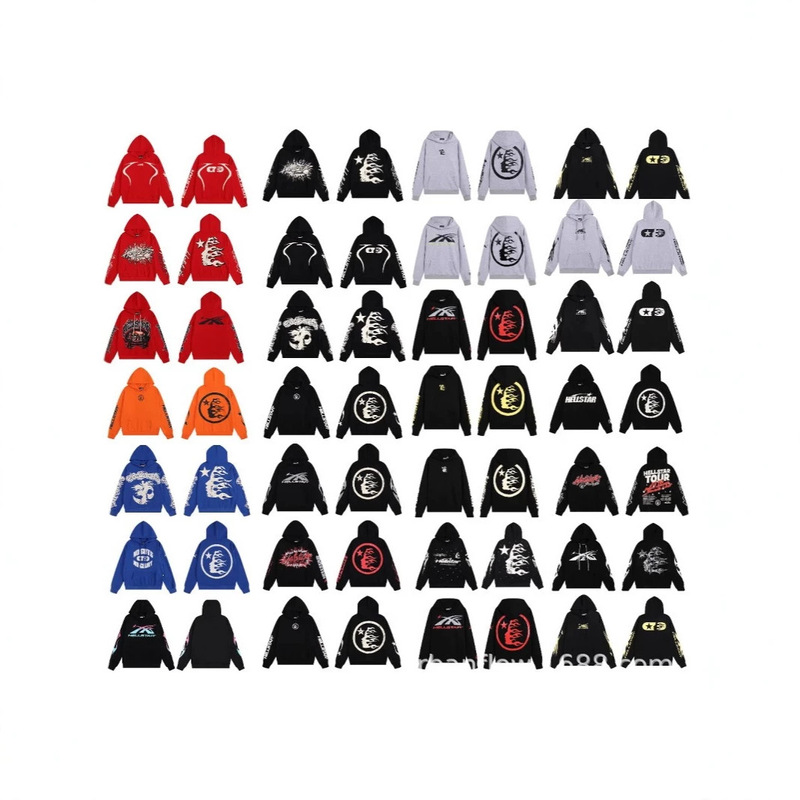 Cross-border American-style Hellstar streetwear hip-hop casual hoodie with a versatile print design, perfect for fall and winter