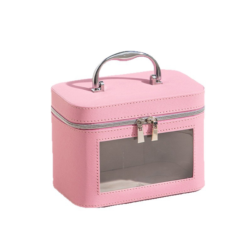 Nueva ventana de alto valor facial caja de maquillaje mujer portátil de gran capacidad caja de regalo de mano caja de almacenamiento de bolso