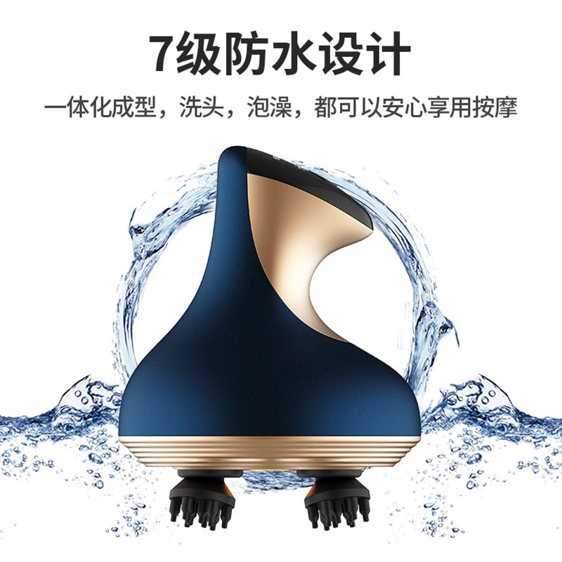 国境を越えた頭部マッサージ器電動頭部マッサージ器EMSマイクロ電流防水赤色看護頭皮マッサージ器|undefined
