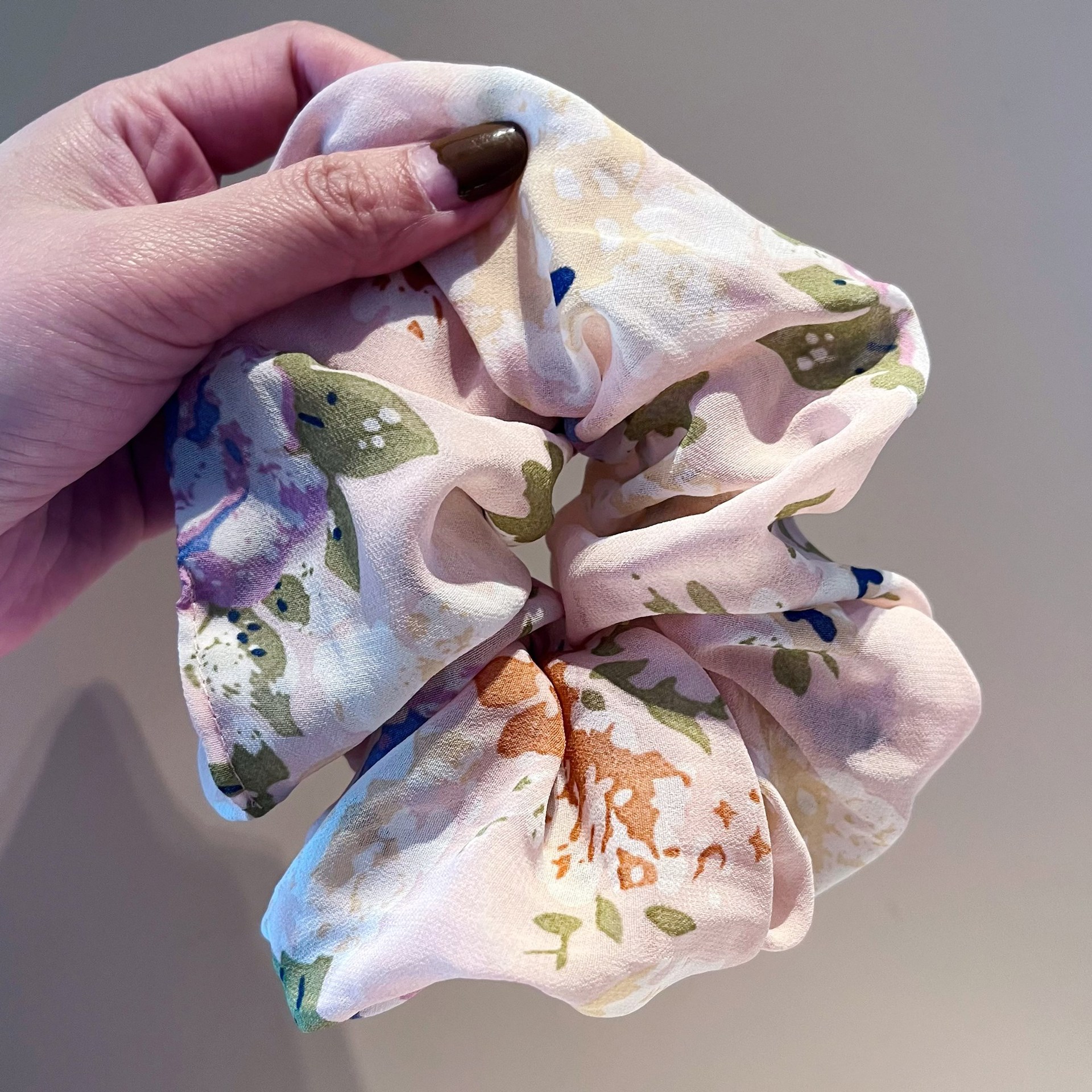 Mori tela vintage hilo salchicha anillo primavera y verano francés elegante 2023 nueva playa señora pintura al óleo estilo de impresión accesorios para el cabello