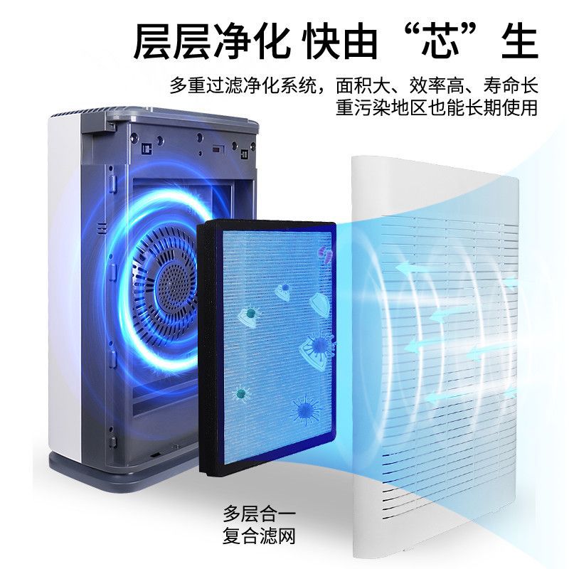 Household Air Purifier Removes Smoking Machine in Mahjong Hall, Pet Room, Mother and Baby Room, Purifies Smoke, Odor, Hair Sterilization