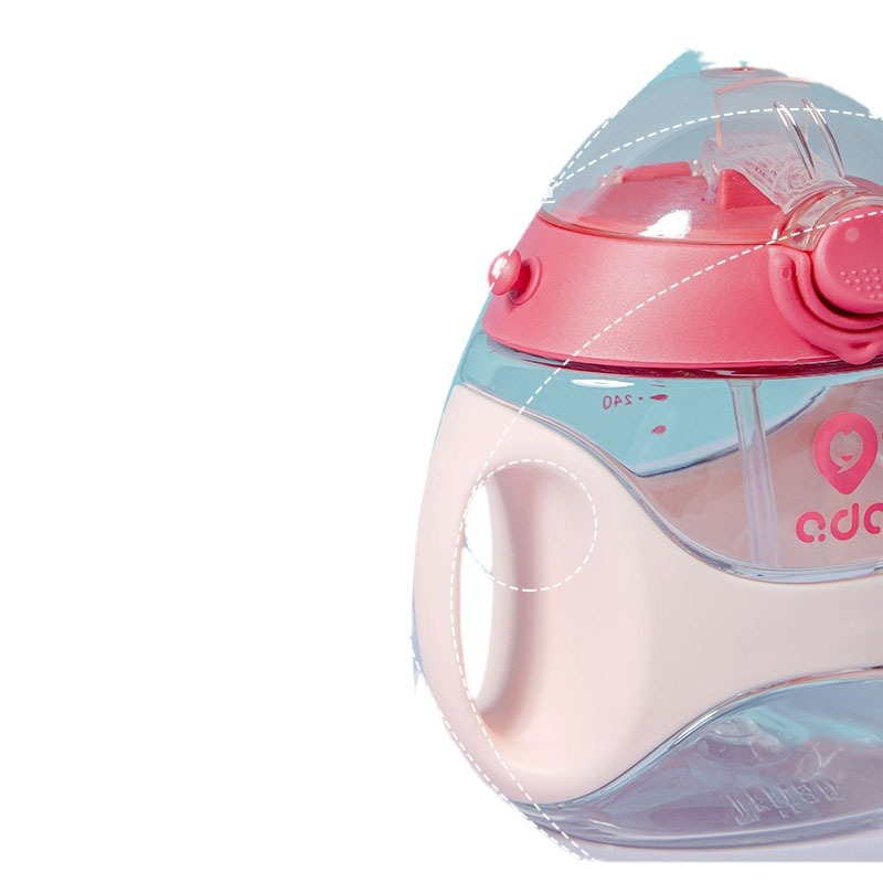 Aiduoqi taza de paja para niños bebé grande resistente a la caída anti-choke taza de paja hervidor portátil rebote taza de bebida de entrenamiento