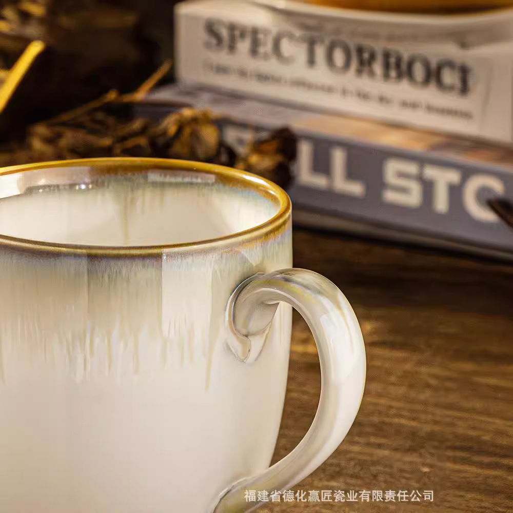 Transfronterizo LZ LICANG graduado taza de marca de taza de agua de mujer taza de cerámica de diseño casero taza de desayuno taza de café