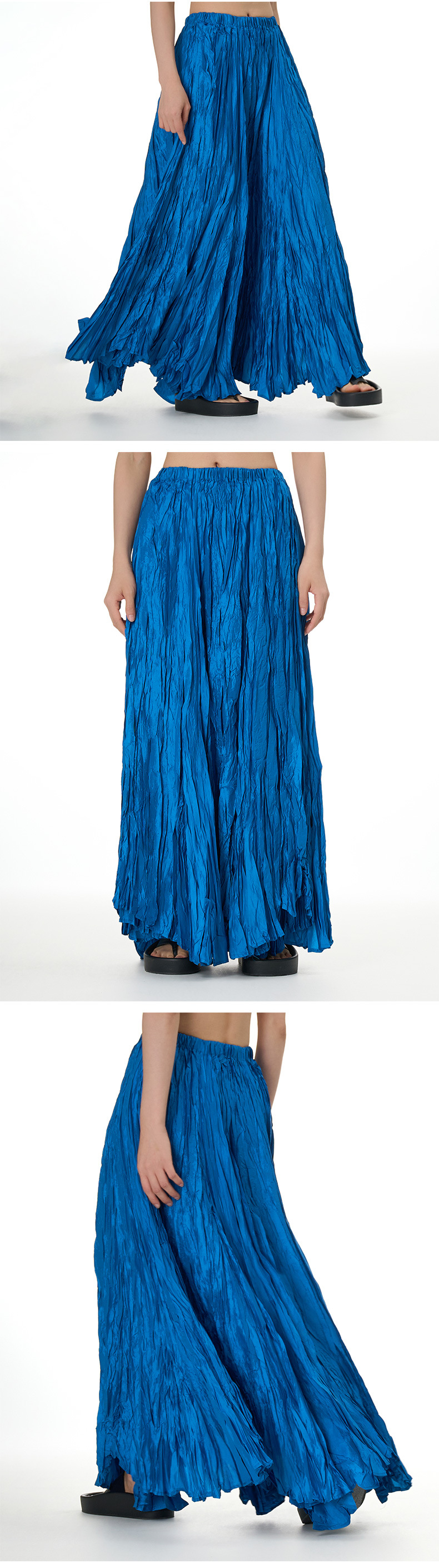 Summer Streetwear Solid Color Polyester Maxi Long Dress Skirts display picture 9