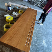 橡胶木钢木楼梯结构实木楼梯板