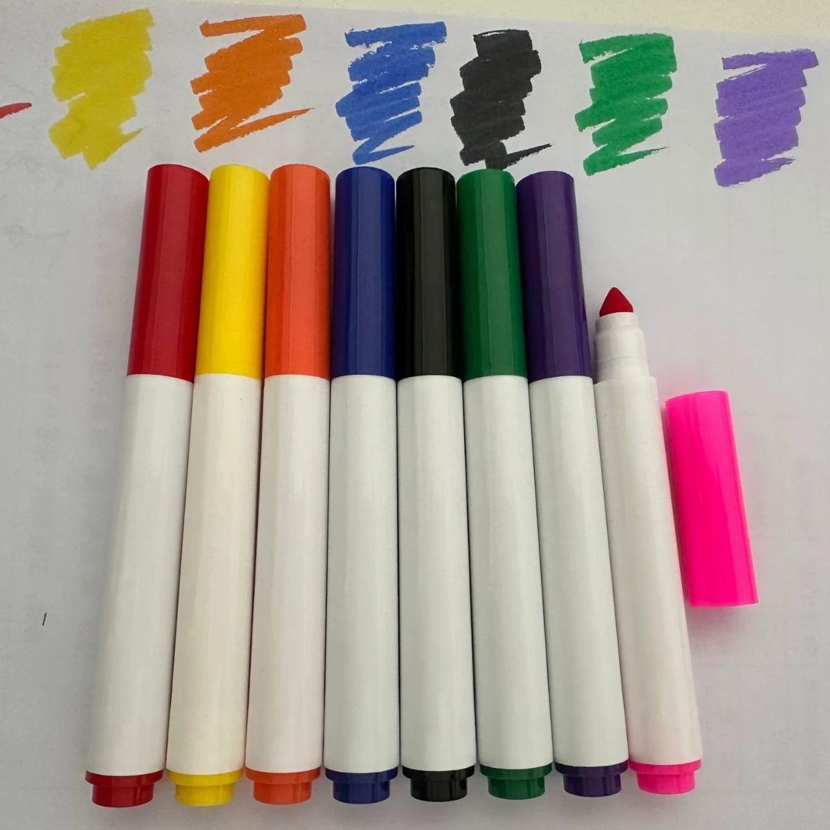 Набор толстых акварельных маркеров, цветные ручки для рисования, смываемые, различные узоры, экологически чистые, прямые продажи от производителя, оптом.