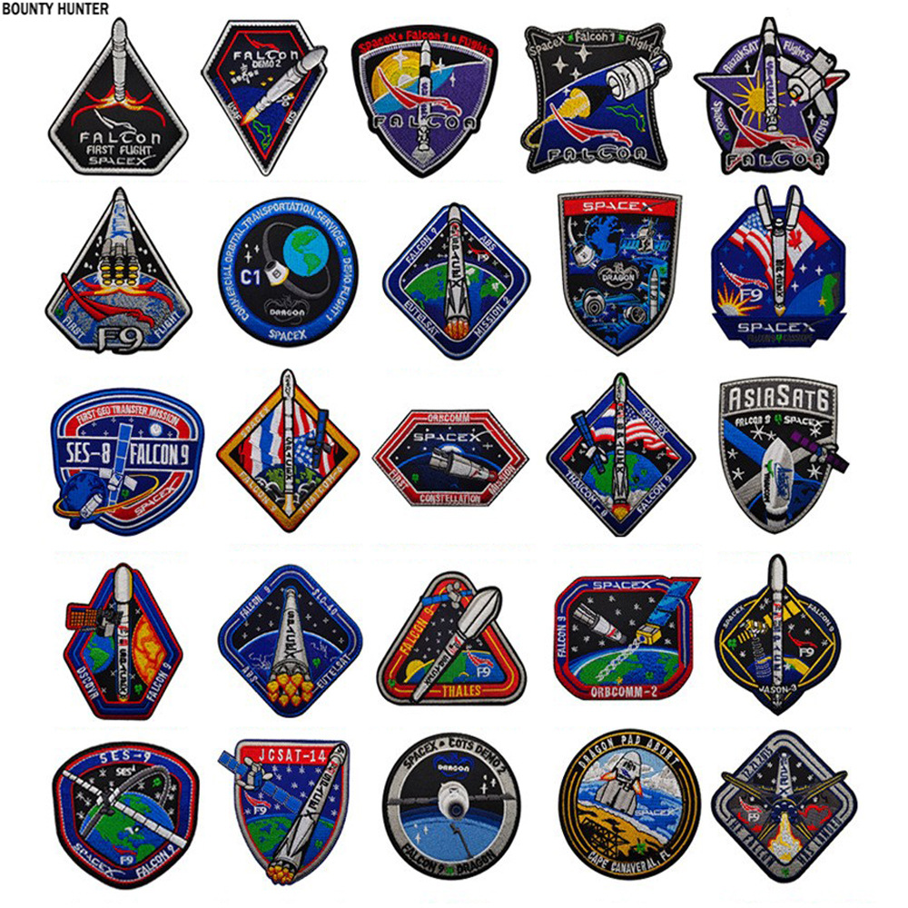 跨境货源NASA Space X Falcon 9 patches  猎鹰9号宇航员龙号任务