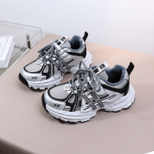 冬季新品37-41码二棉加绒初中生儿童运动鞋韩版大童老爹鞋3865