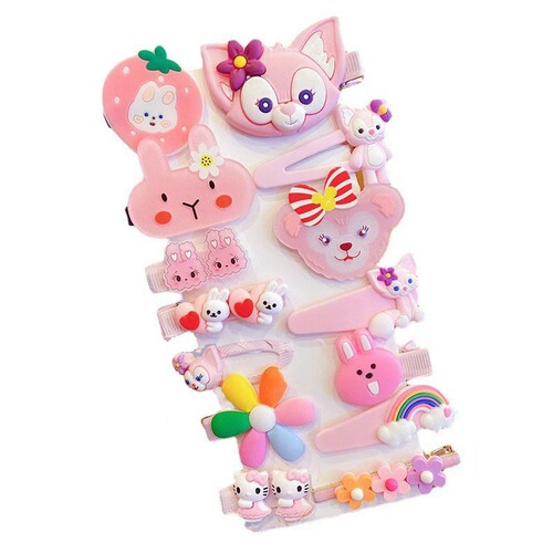 Children's hair clip new Internet celebrity baby rabbit hair accessories girl broken hair bangs clip hairpin princess cartoon headdress