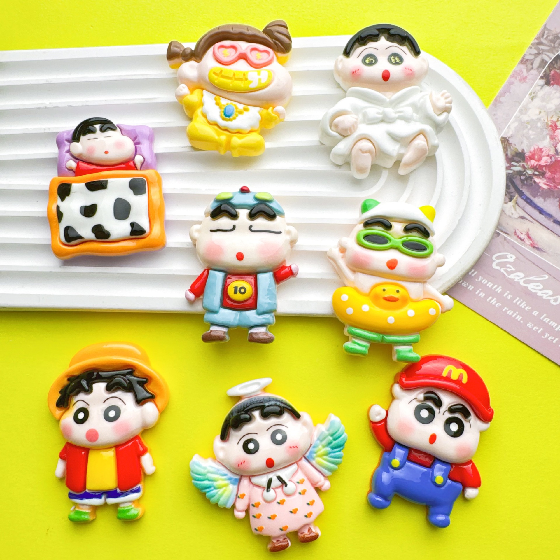 수지 액세서리 큰 카드 천사 여장 왁스 XIAOXIN 어린애 같은 수제 DIY 크림 접착제 냉장고 자석 머리핀 소재
