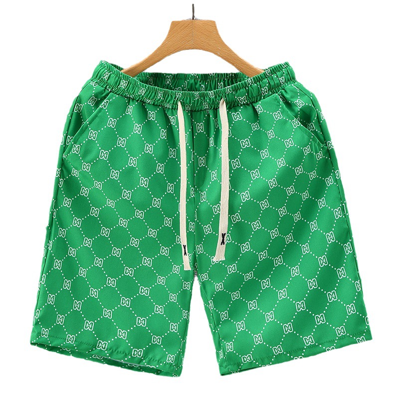 Herren-Shorts, Sommer, bedruckte Herren-Eisseide, atmungsaktiv, lässig, Strandmode, Laufsport, Basketballhose_voghion.com