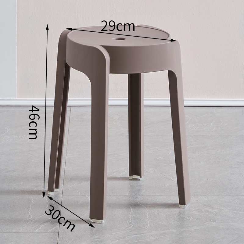 Taburetes de plástico gruesos mesas de comedor caseras cocinadas de cocina simple banco alto nórdico sala de estar respaldo molino de viento cuadrado nuevo