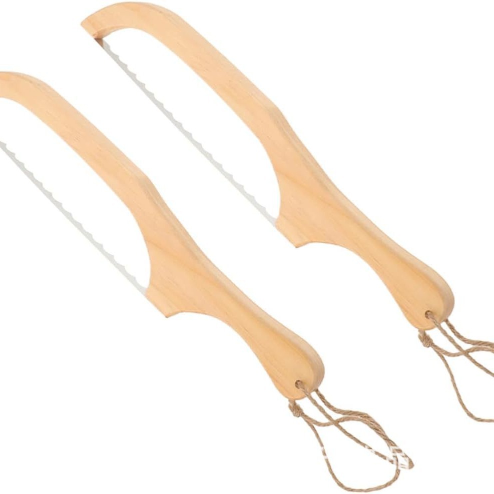 Cortador de pan de madera, tostadas para el hogar, cortador de pan, horneado de madera maciza, baguette, cuchillo para pasteles