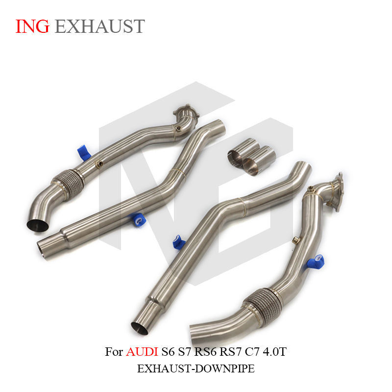 Suitable for Audi S6 S7 RS6 RS7 C7 4.0T stainless steel exhaust downpipe resonator pipe