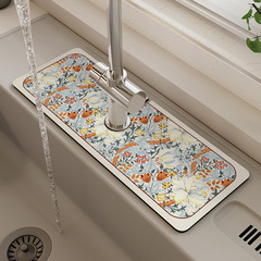 Kitchen countertop sink faucet mat diatomaceous earth soft mat drip pad anti-mold anti-humidity anti-slip quick dry mat