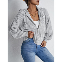 I 39852 Waffle hooded cardigans �������ñ�����羳��ó��