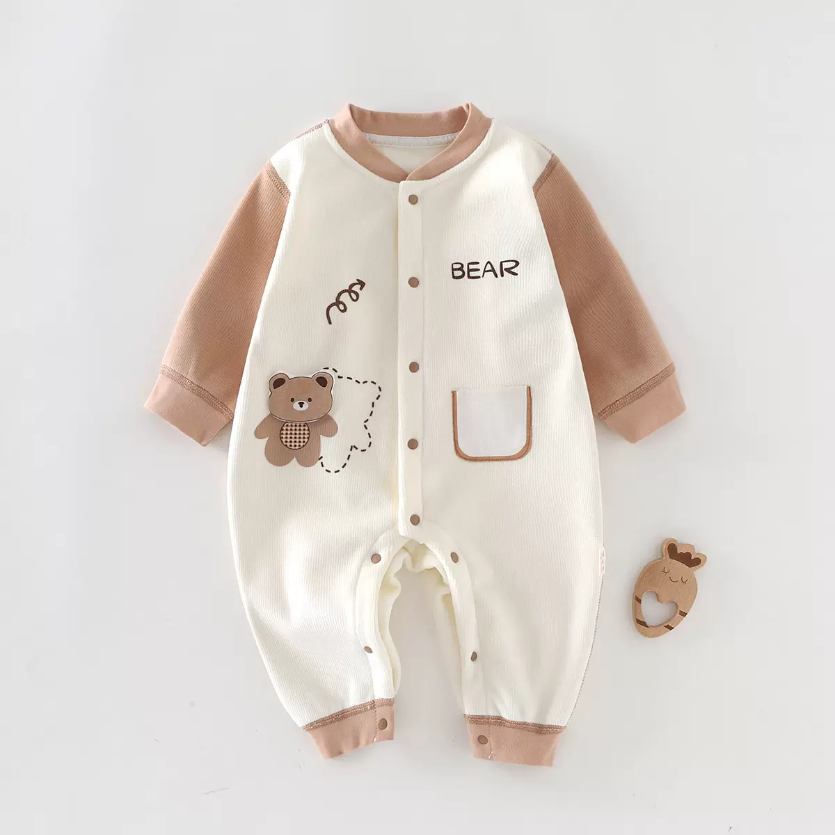 婴儿新款连体衣秋冬男女宝宝衣服加绒保暖外出服哈衣爬服秋装婴儿